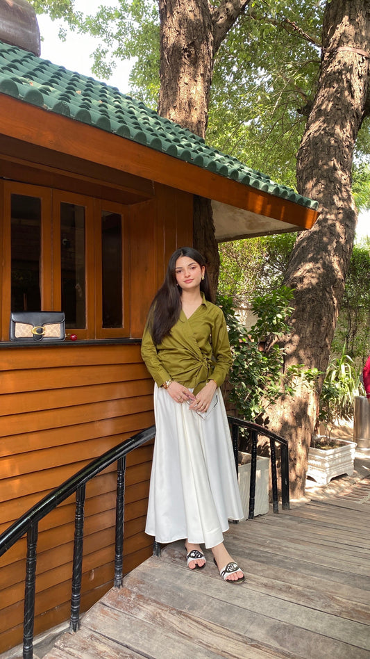 VANILLA WHIRL| SIDE PLEATED