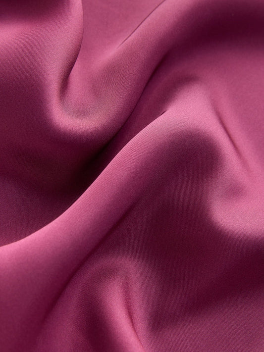 BURGENDY RED| SATIN MIDI SKIRT