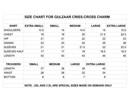 GULZAAR-CRISS CROSS CHARM