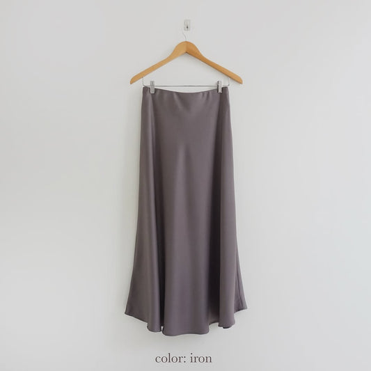 IRON GRACE | SATIN MIDI SKIRT