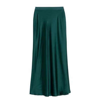 EMERALD SEA| SATIN MIDI SKIRT
